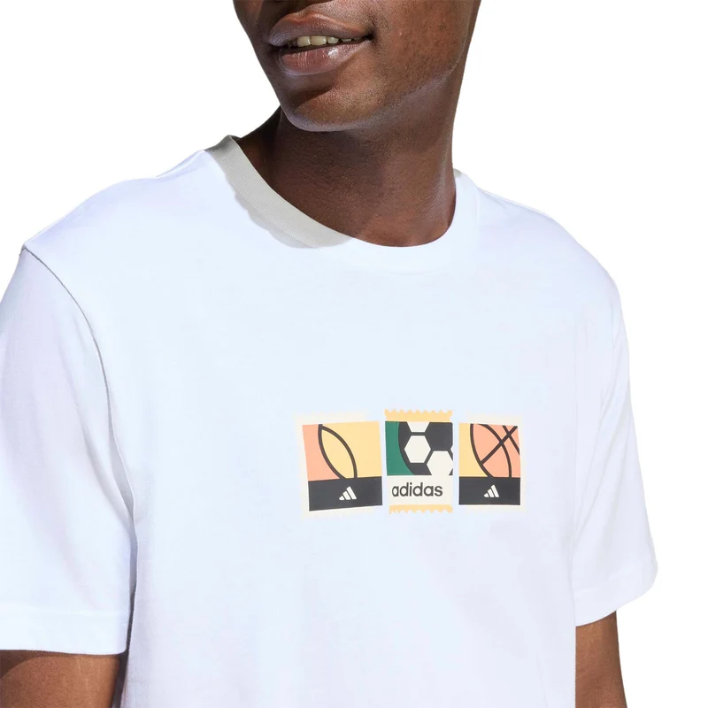MOS Stamps Graphic T-Shirt Herren - weiß, mehrfarbig