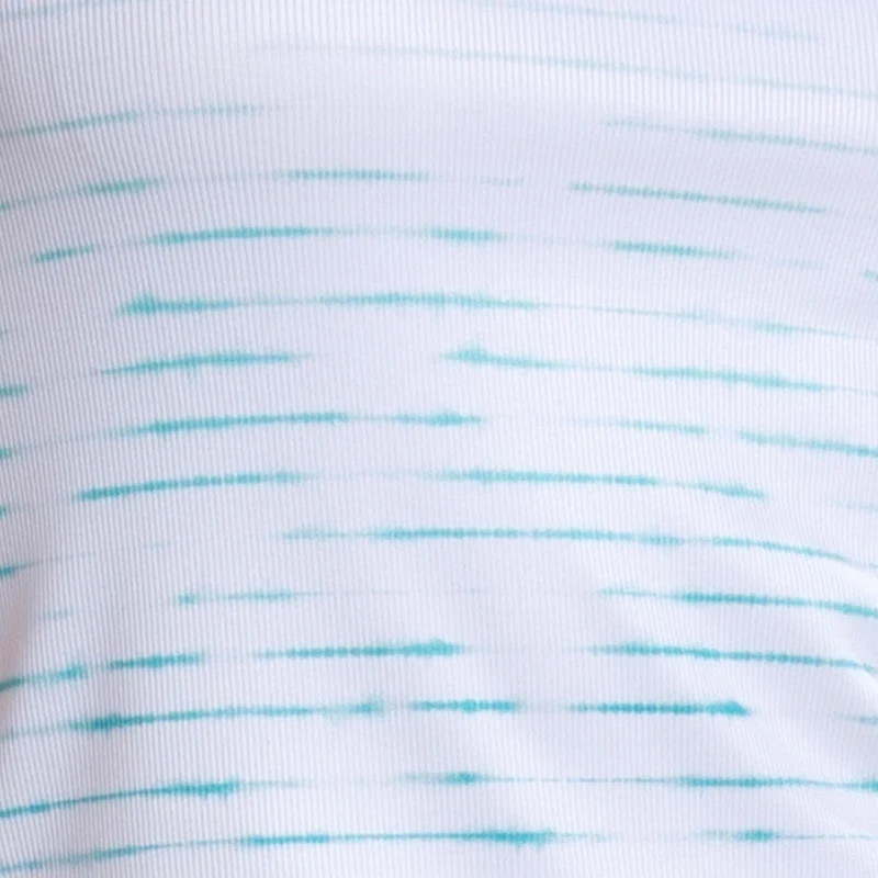 Weave Stripe Muscle Tank-Top Damen - weiß, türkis