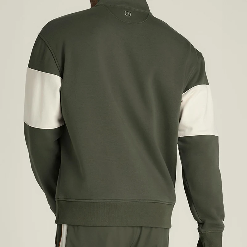 Playstate French Terry 1/2 Zip Sweatshirt Herren-dunkelgrün, sand