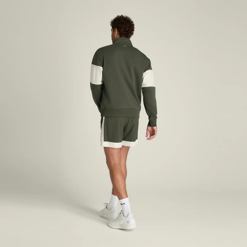 Playstate French Terry 1/2 Zip Sweatshirt Herren-dunkelgrün, sand