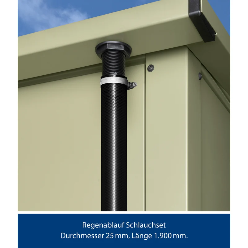 Regenablauf Schlauchset-Schwarz