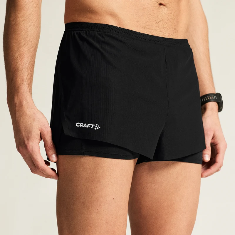 Race Day Laufshorts Herren - schwarz