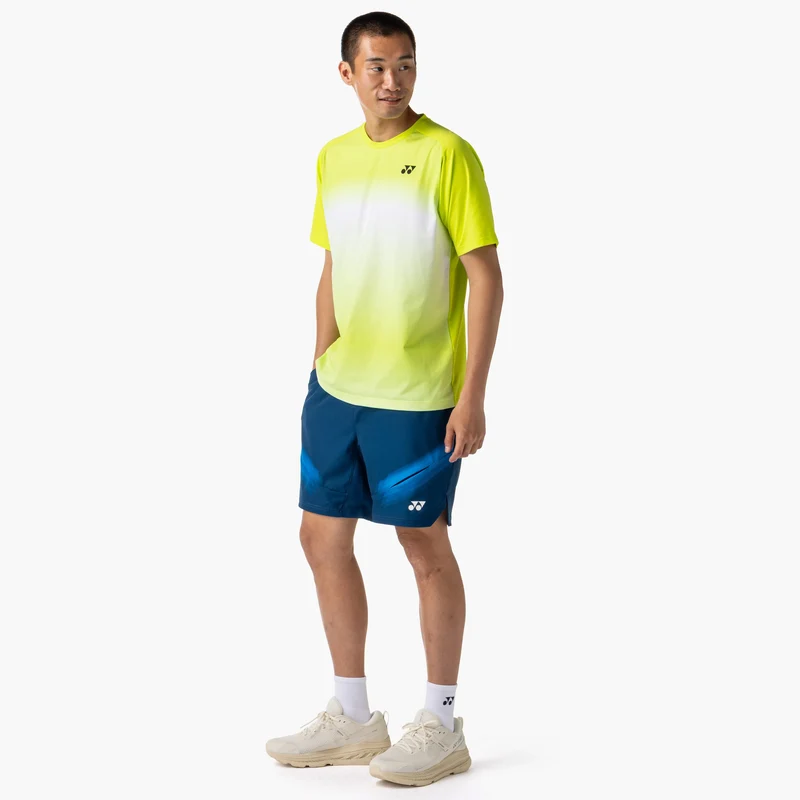 T-Shirt Herren - limette, weiß