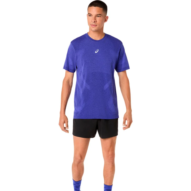 Road Seamless Laufshirt Herren - blau, lila