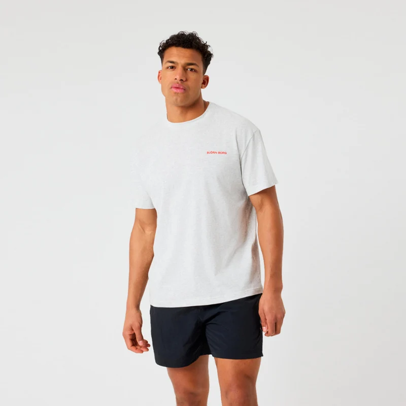 Borg Gym Oversized T-Shirt Herren - hellgrau