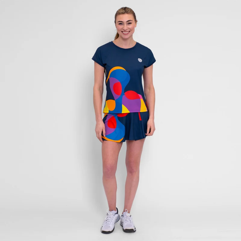Twiggy T-Shirt Damen-Dunkelblau,Mehrfarbig