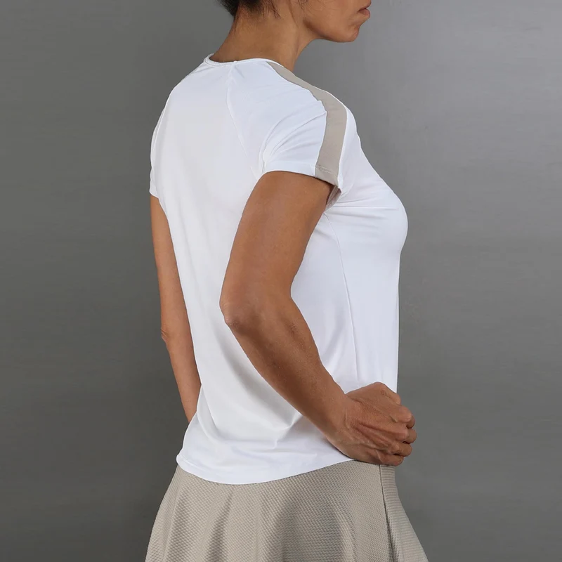T-Shirt Damen-weiß, beige