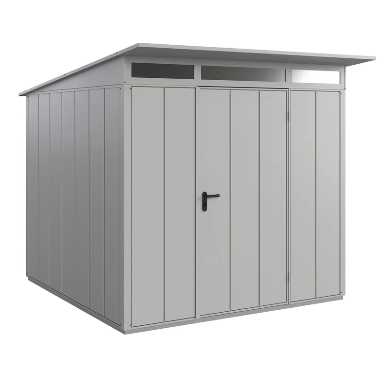 Set Berry Modern-P,Typ 2 Gerätehaus-Weißaluminium