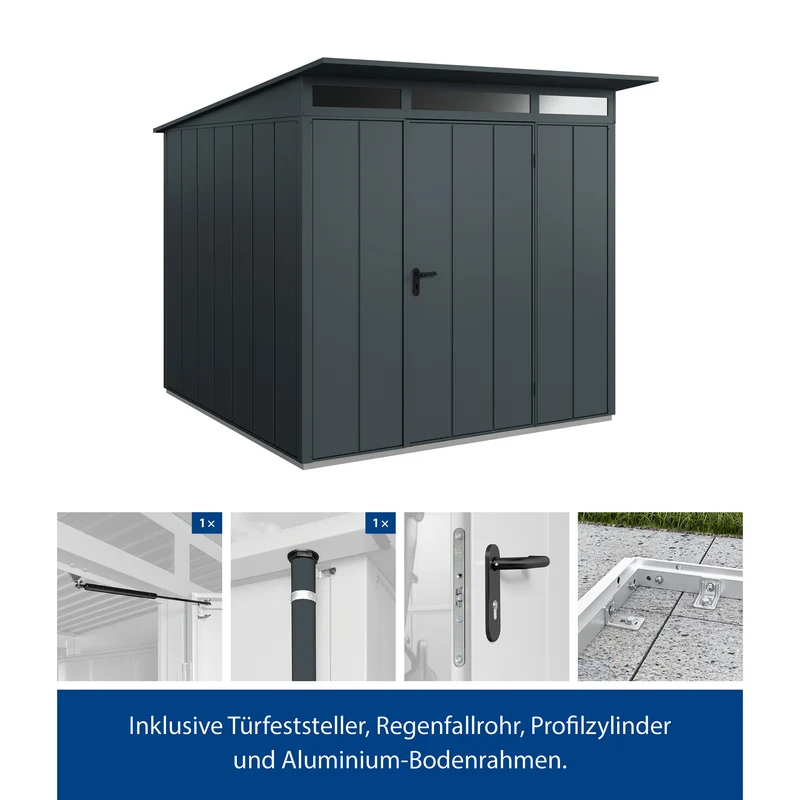 Set Berry Modern-P,Typ 2 Gerätehaus-Anthrazit