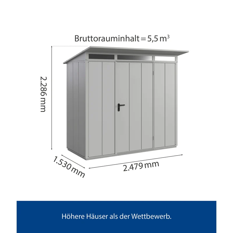 Set Berry Modern-P,Typ1 Gerätehaus-Weißaluminium