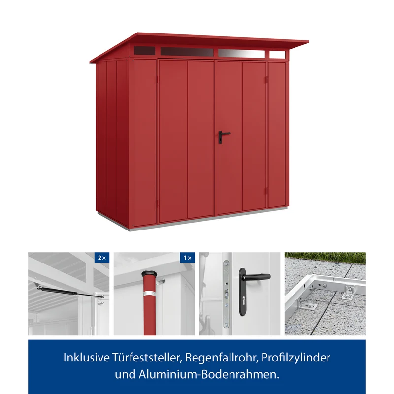 Set Berry Modern-P,Typ1 Gerätehaus-Rot