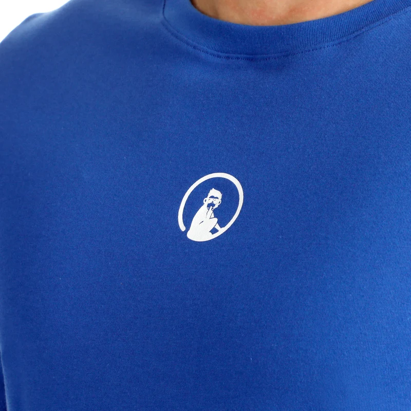 Trainings Small Logo T-Shirt Herren - blau, weiß