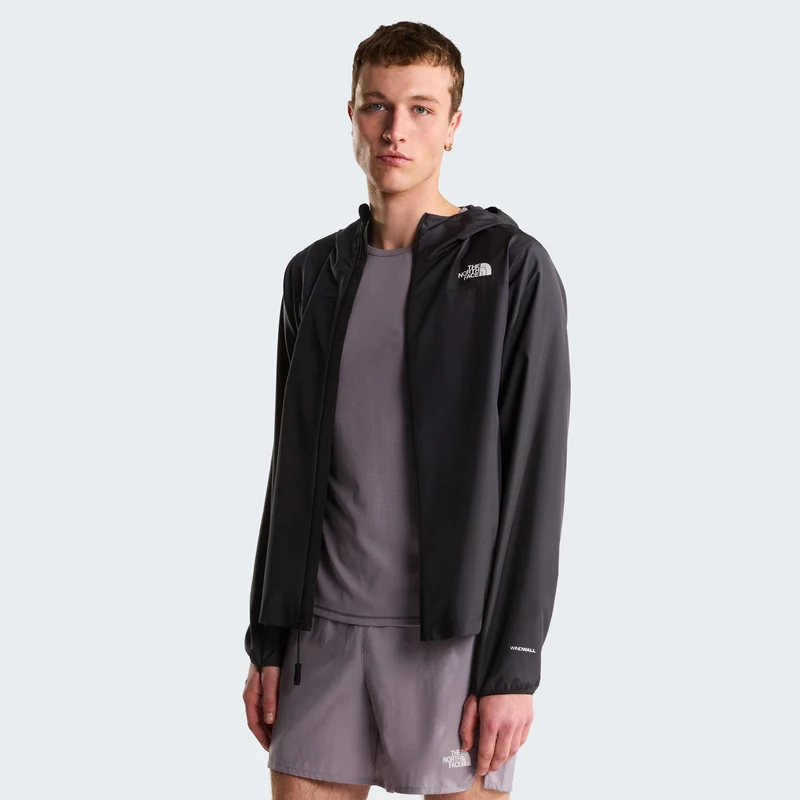 Fontanales Wind Laufjacke Herren - schwarz