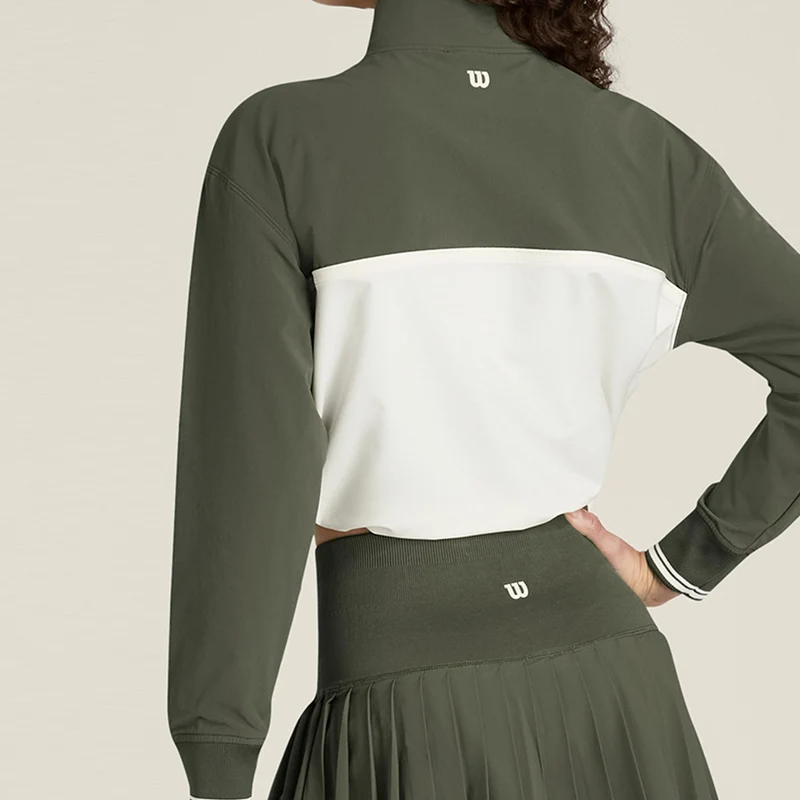 Davenport Woven Sweatshirt Damen - dunkelgrün