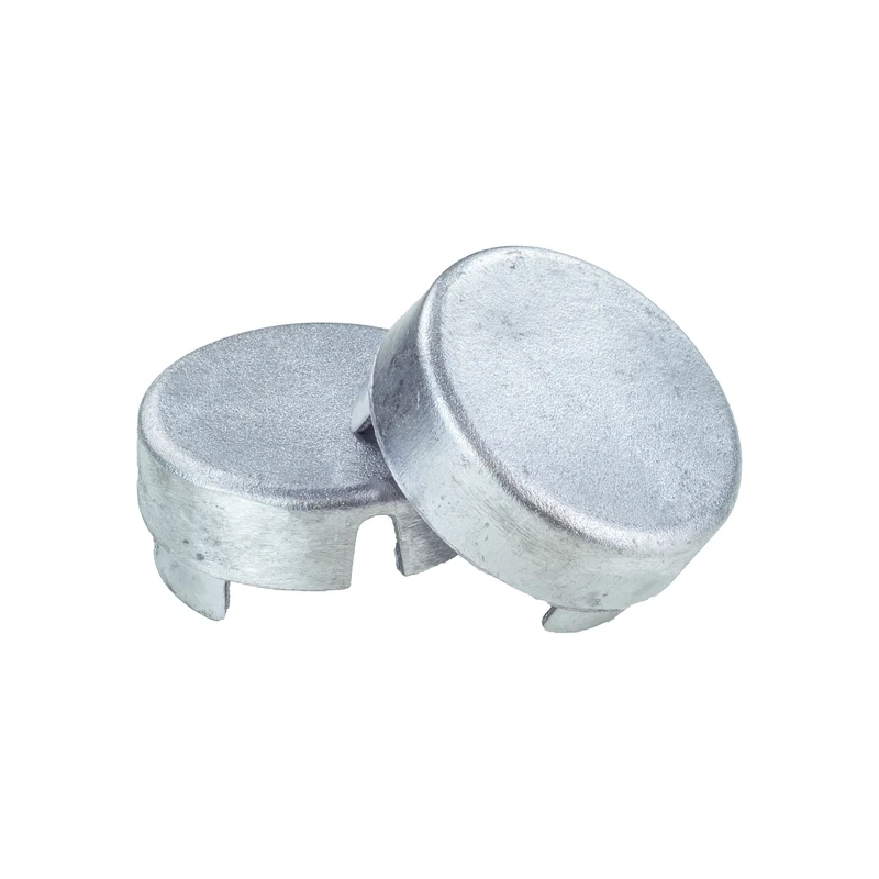 Deckel F. Tennispfosten Alu,Rund,Paar Anlagenzubehör-Silber