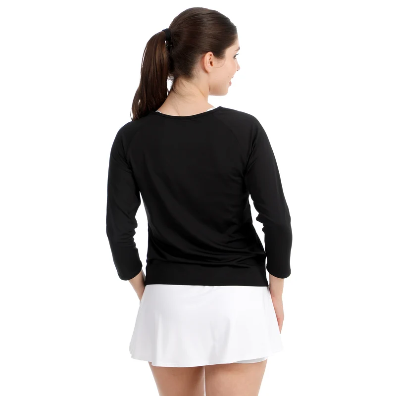 Mixed Longsleeve Damen-Schwarz