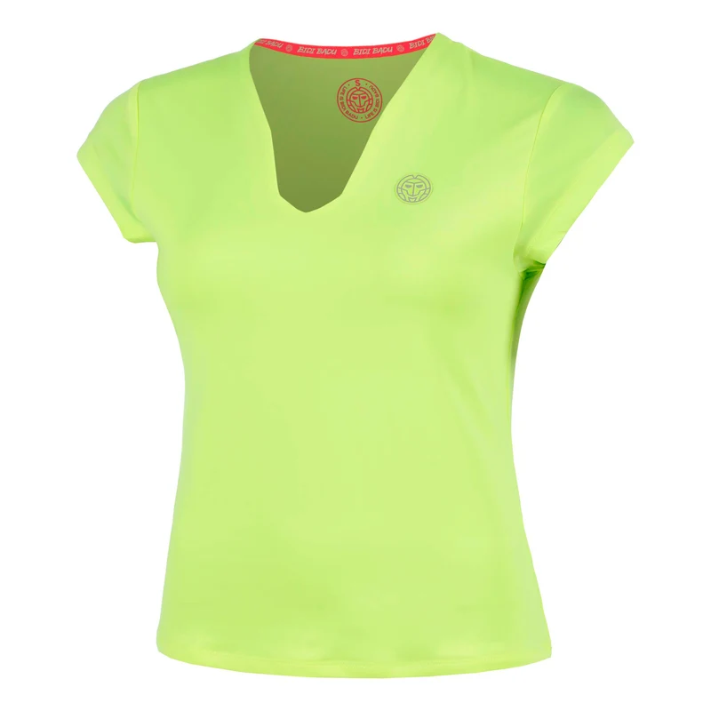 Out of Control V-Neck T-Shirt Damen-neongelb