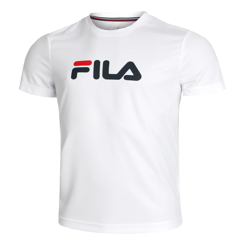 Logo T-Shirt Herren-Weiß,Dunkelblau