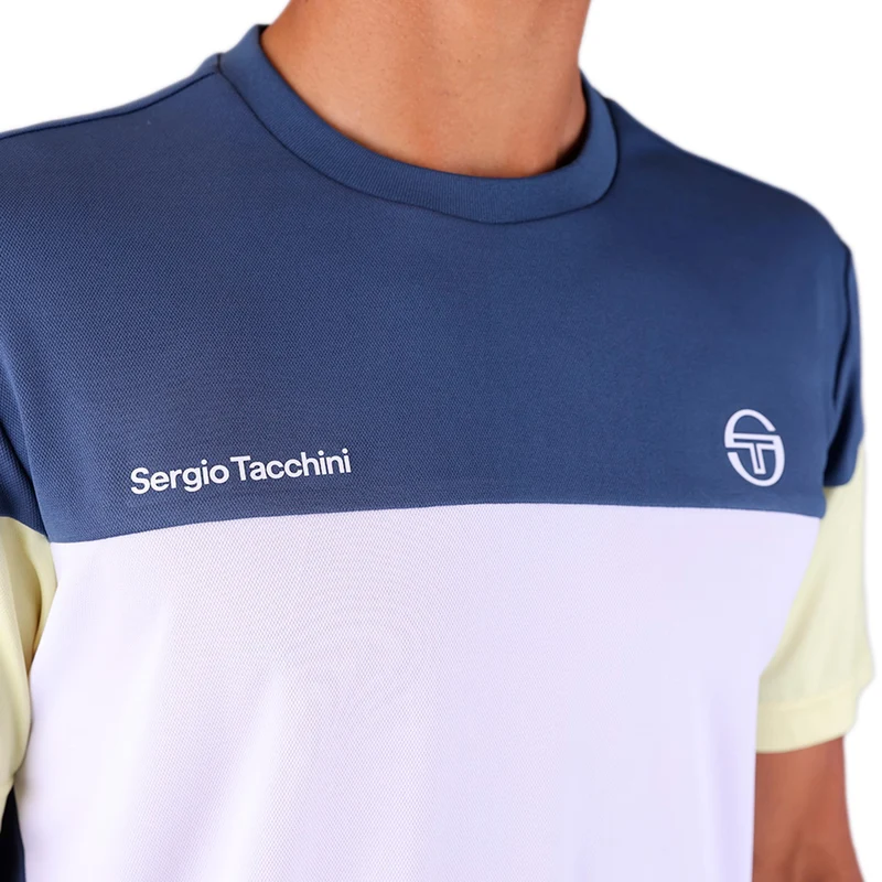 Prave T-Shirt Herren - blaugrau, weiß