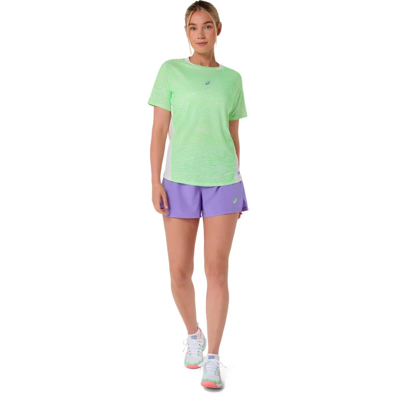 Court T-Shirt Damen - limette, creme