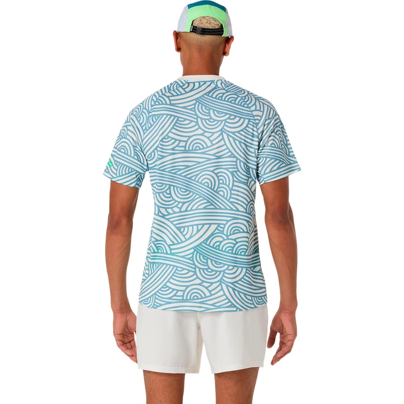 Court T-Shirt Herren - creme, blaugrau