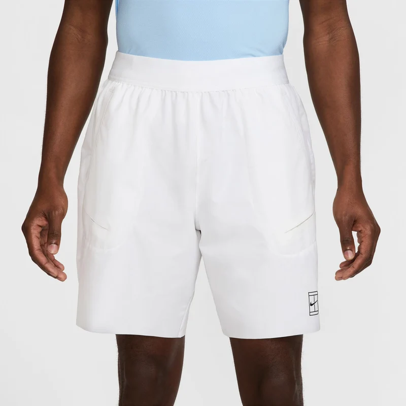 Court Dri-Fit Advantage 8in Shorts Herren-Weiß,Schwarz