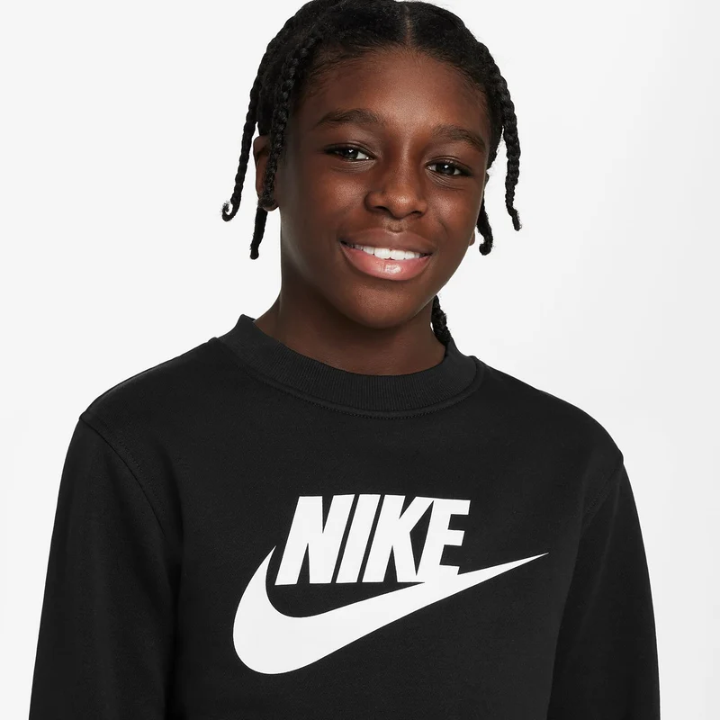 Club Fleece Crew Sweatshirt Kinder-schwarz