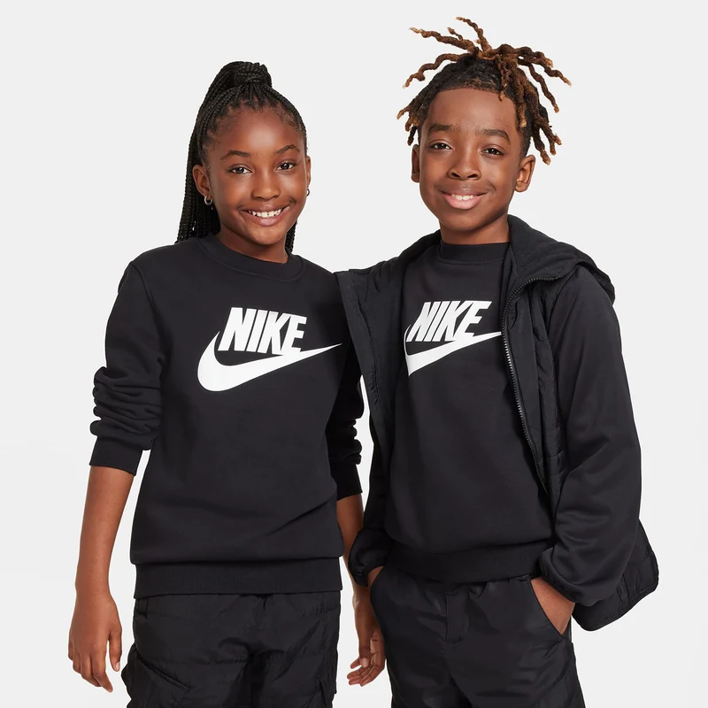 Club Fleece Crew Sweatshirt Kinder-schwarz