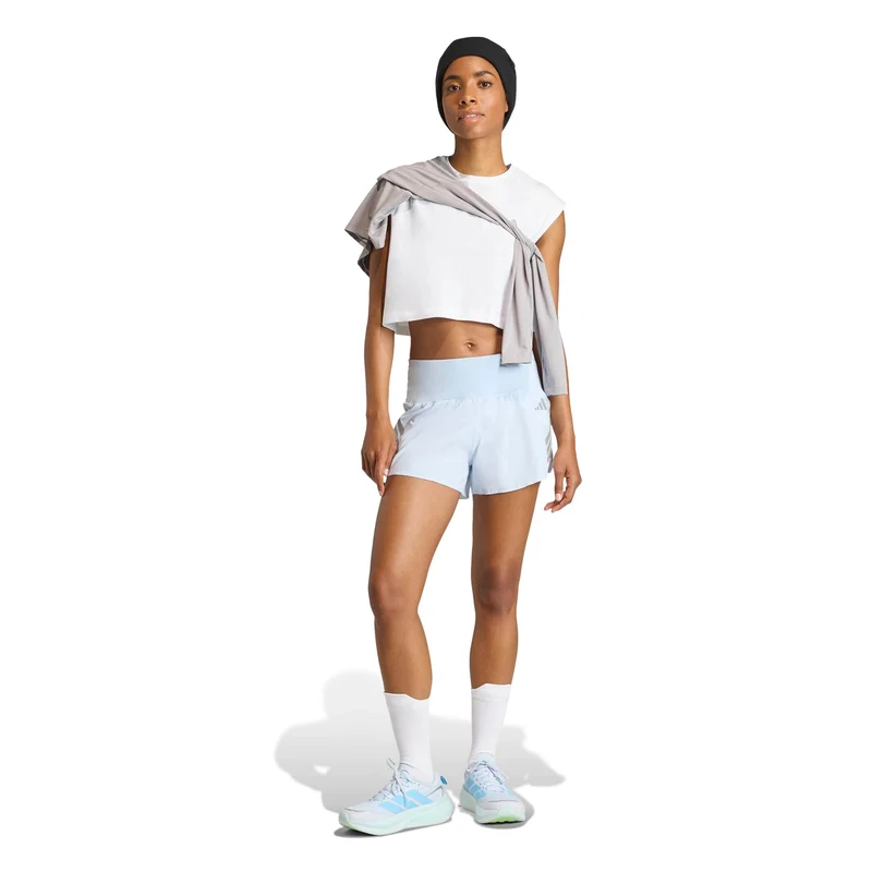 adi365 4in Laufshorts Damen-blaugrau
