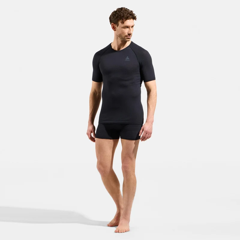 Merino PW 140 Seamless Boxer Short Herren-schwarz