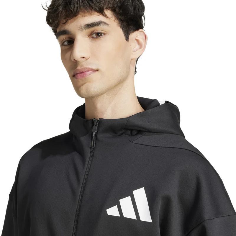 Trainingsjacke Herren-Schwarz,Weiß