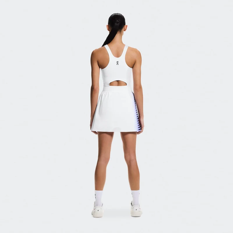 Court Split Edge Kleid Damen - weiß, schwarz