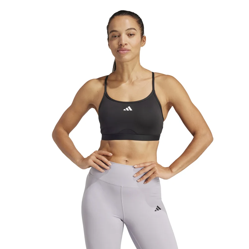 Aeroreact Training 3Stripes Sport-BH Damen - schwarz