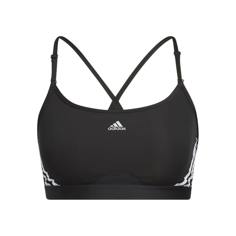 Aeroreact Low-Support 3Stripes Sport-BH Damen - schwarz