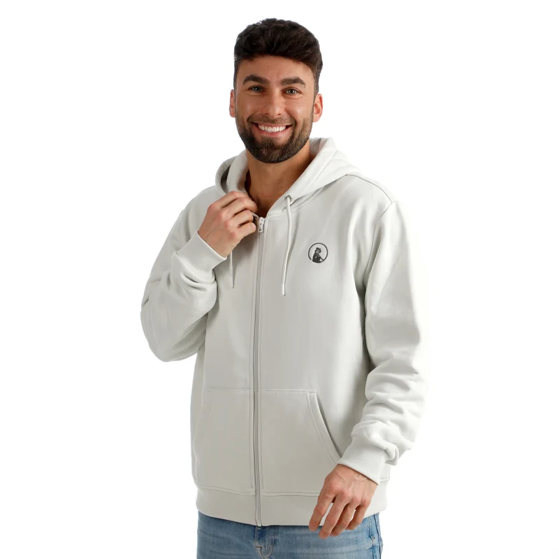 Crush On Court Essentials Sweatjacke Herren-hellgrau, schwarz