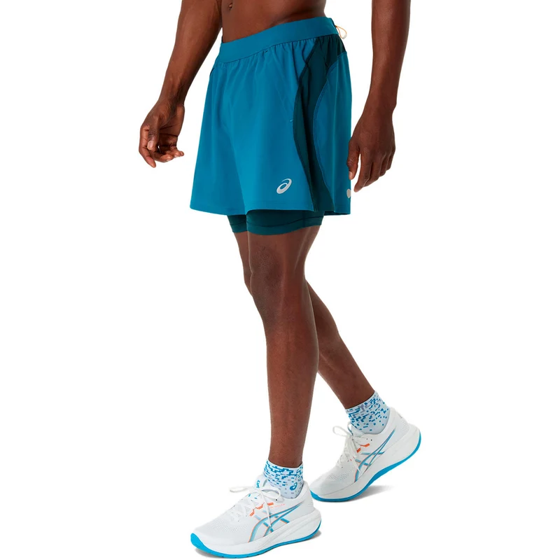 Road 2in1 5in Laufshorts Herren - türkis, türkis