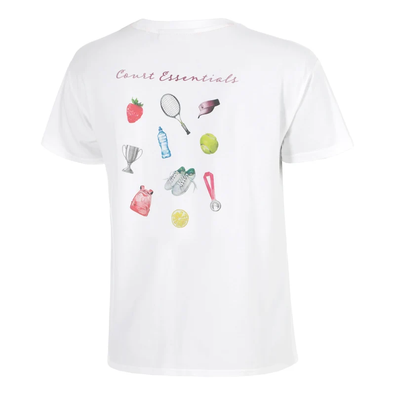 Crush Court Essentials T-Shirt Damen-weiß, weiß