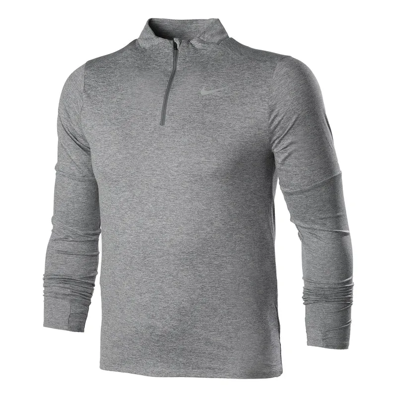 Dri-Fit Element Half-Zip Lauftop Herren - grau,