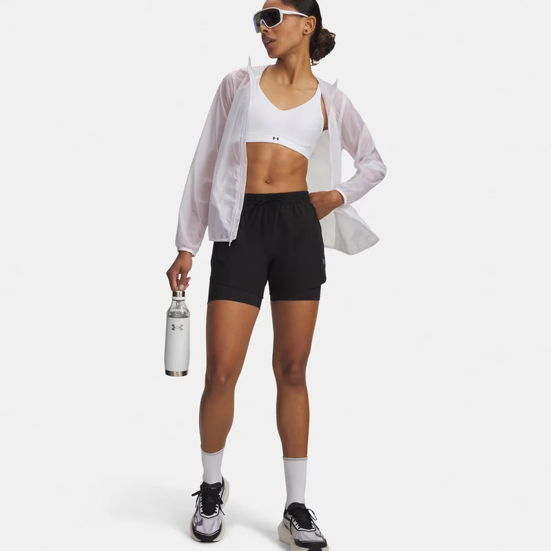 Velociti Pro 6in 2n1 Laufshorts Damen-schwarz, silber