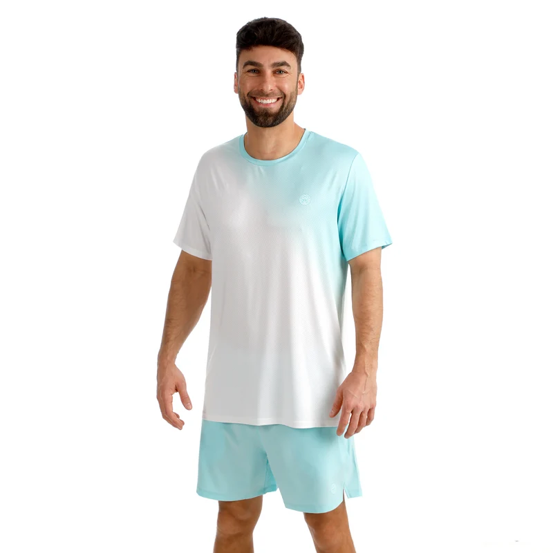 Crew 2.0 T-Shirt Herren-türkis, weiß