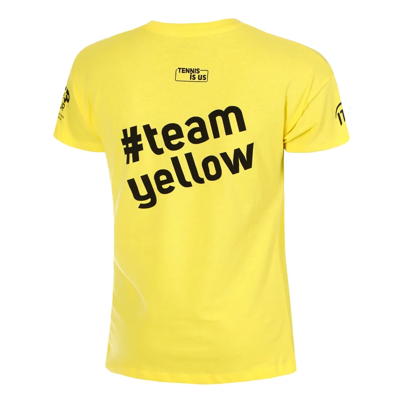 Team Yellow T-Shirt Damen-Gelb,Schwarz