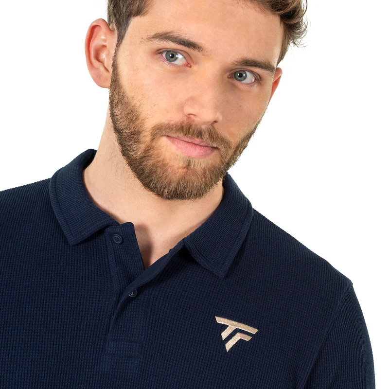 Waffle Polo Herren-dunkelblau