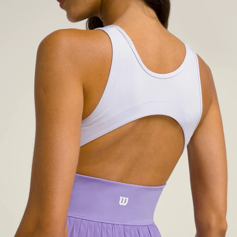 Sportif Kleid Damen-Weiß,Lila