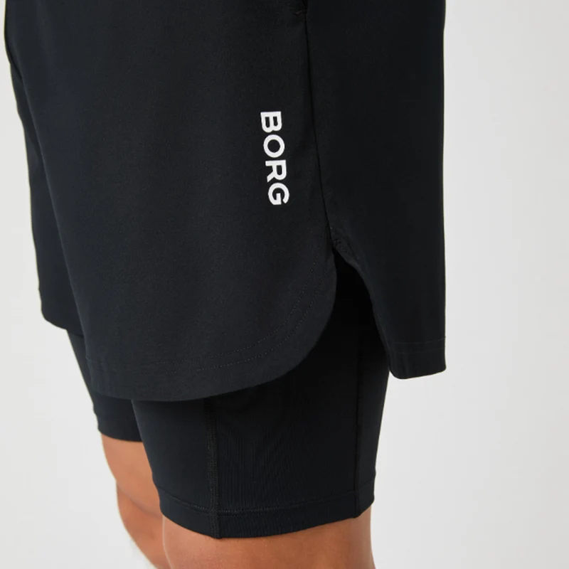 Borg 2 In 1 Shorts Herren - schwarz