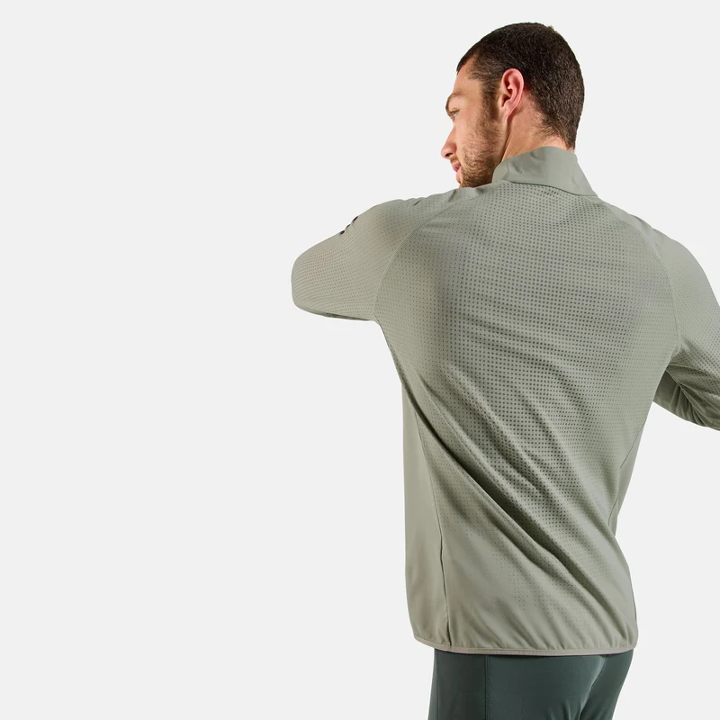 Zeroweight Warm Mid Layer 1/2 Zip Laufshirt Herren - oliv