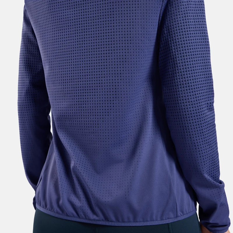 Zeroweight Warm Mid Layer 1/2 Zip Laufshirt Damen - blau