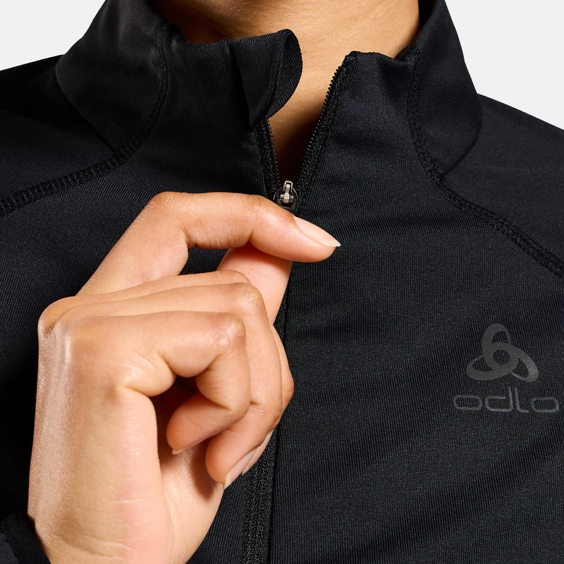 Zeroweight Warm Mid Layer 1/2 Zip Laufshirt Damen - schwarz