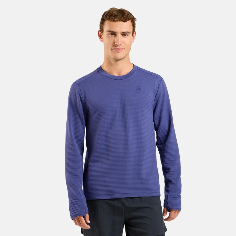 Essential Thermal Midlayer Laufshirt Herren - blau