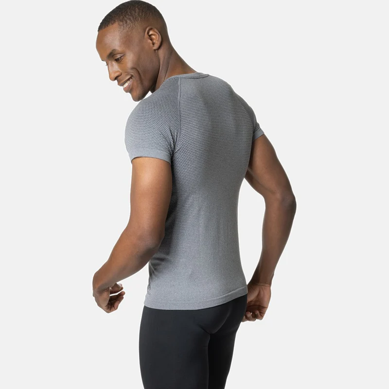 BL Top Crew Neck Shortsleeve Performance Light Eco Laufshirt Herren-Grau