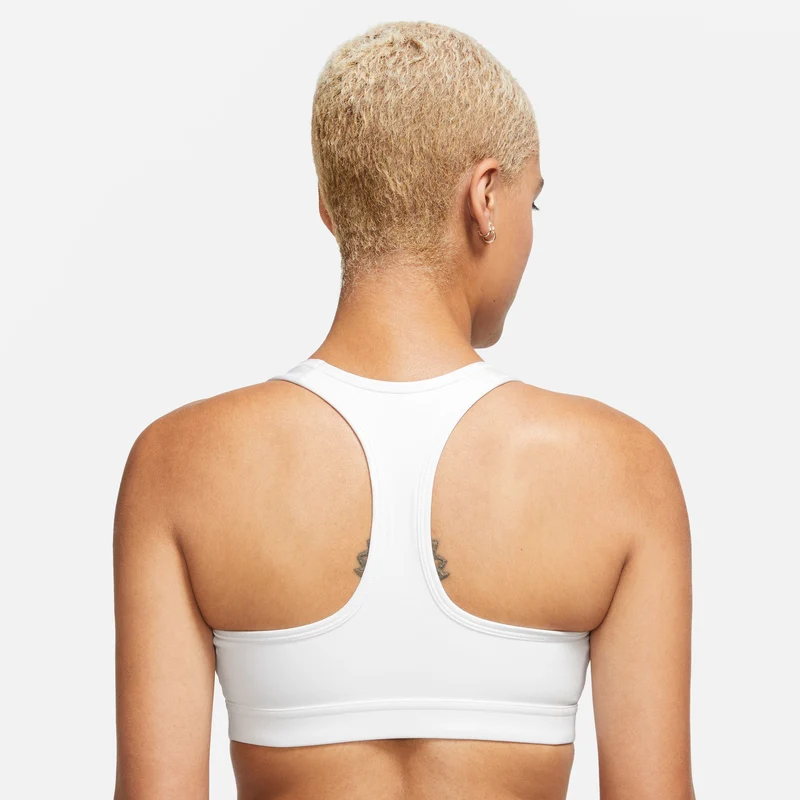 Swoosh Medium Sport-BH Damen-Weiß